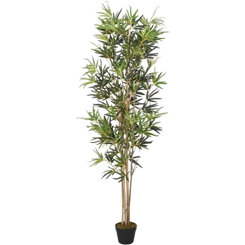 vidaXL Umetno bambusovo drevo 828 listov 150 cm zeleno