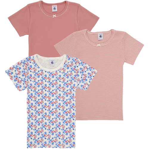 Petit Bateau Majice s kratkimi rokavi 3 TEE SHIRTS MC Rožnata Slike