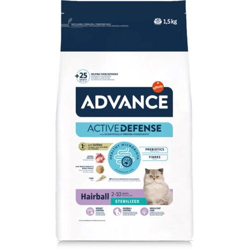 Advance cat hairball&sterilised 1.5kg Cene