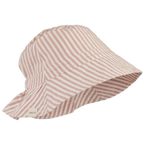 Liewood klobuček sander stripe coral blush/creme de la creme Cene