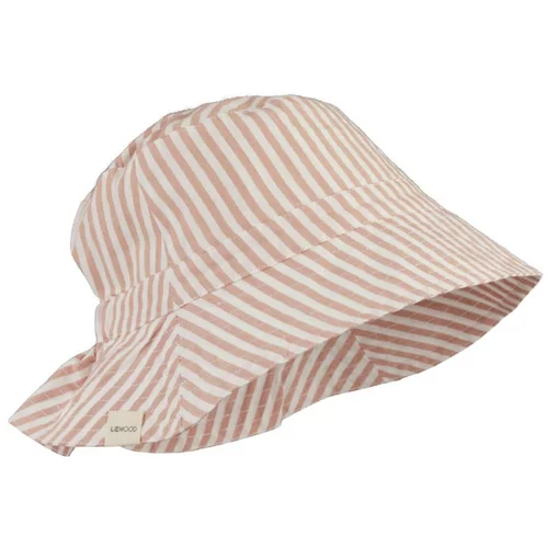 Liewood šeširić sander stripe coral blush/creme de la creme