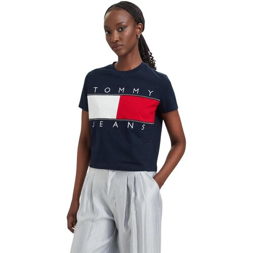 Tommy Hilfiger Majice s kratkimi rokavi DW0DW22818 Modra Slike