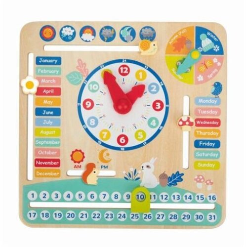 Tooky Toy Drvena igračka Sat sa kalendarom TF329 107/72370 Cene