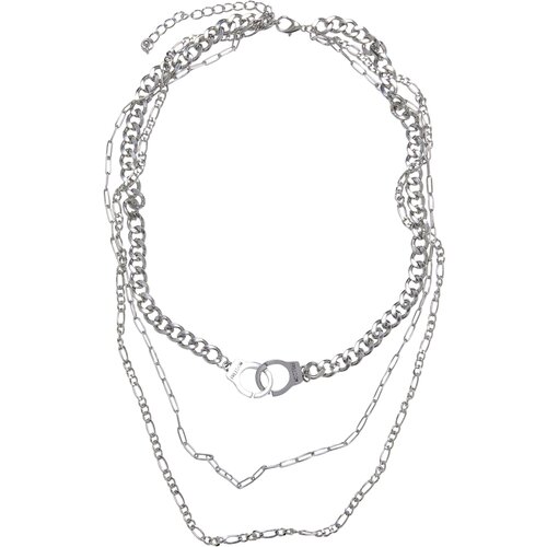 Urban Classics Accessoires Saturn Layering Necklace silver Cene