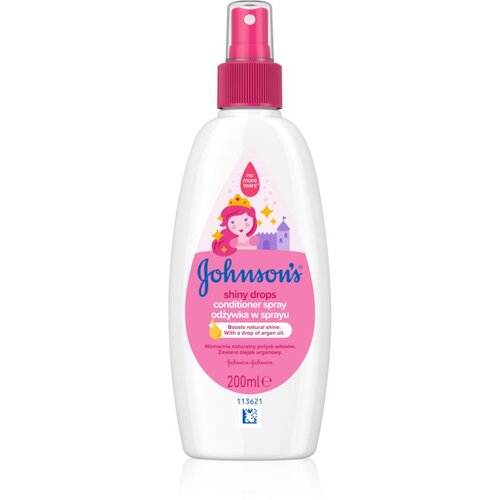 Johnsons Shiny Drops balzam brez spiranja v pršilu z arganovim oljem od 18 mesecev 200 ml Cene