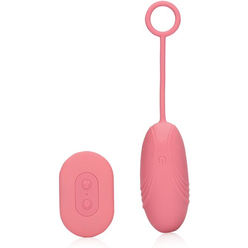 Loveline Ultra Soft Silicone Egg Vibrator with Remote Control Pink Arabesque Slike