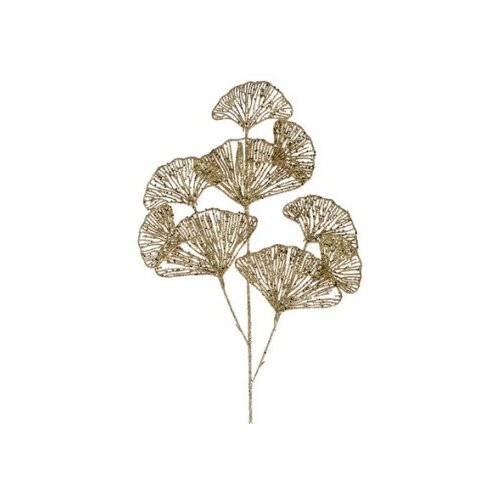 Dekordom novogodišnji cvet - glitter gingko leaf 25cm 515426 - gold - kmg ( 041136 ) Cene