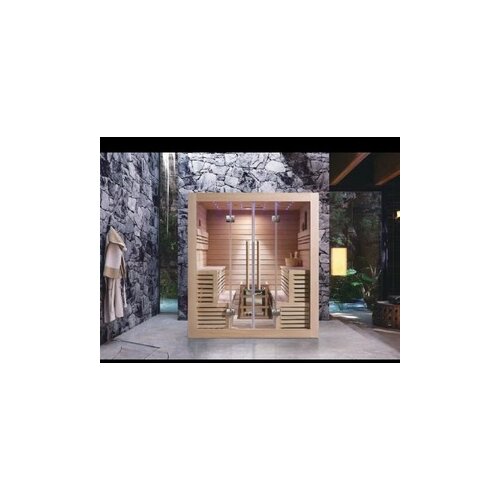  Sauna soba Nero &ndash; kanadski Hemlock 1800x1500x1900 za 3 osobe sa rasvetom 14734 Cene