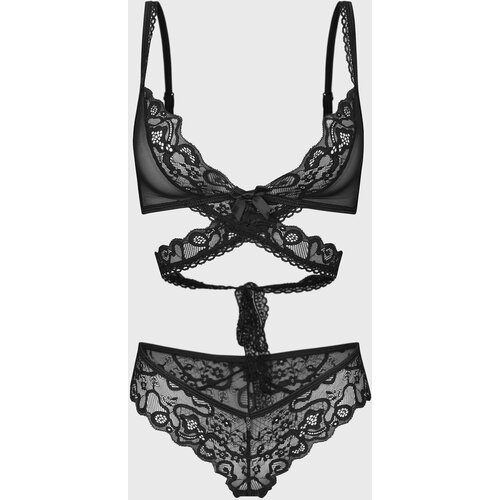 Obsessive Blomentis 2-pcs Set Black XS/S Slike