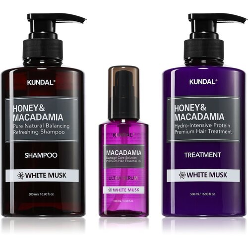 KUNDAL Honey & Macadamia White Musk set za suhu i o&scaron;tećenu kosu Cijene