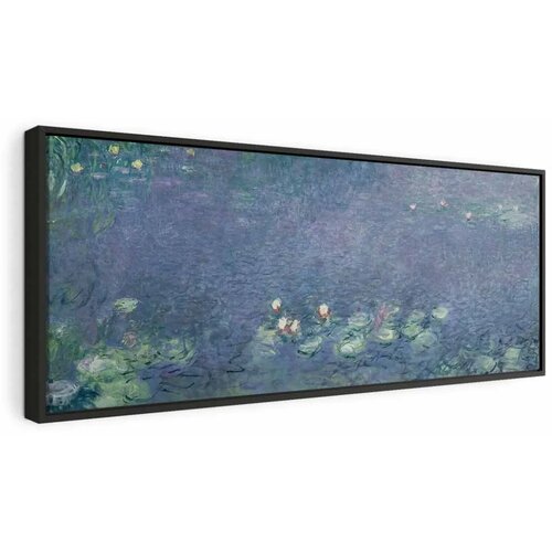  Slika - Claude Monet &ndash; Water Lilies (Water Lilies) III 100x40 U crnom drvenom okviru Cijene