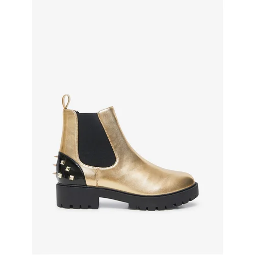 Desigual Biker Gold Women's Ankle Boots - Womens