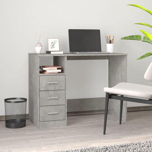 vidaXL Radni stol siva boja betona 102x50x76 cm konstruirano drvo Cijene