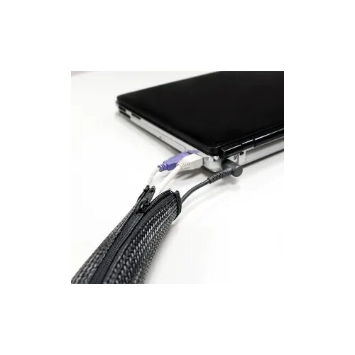 Logilink fleksibilna za&amp;scaron;tita za kablove sa rajfe&amp;scaron;lusom 1m x 30mm crna Slike