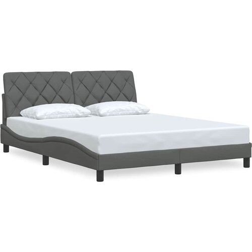vidaXL Posteljni okvir brez vzmetnice temno siv 160x200 cm blago, (21793184) Cene