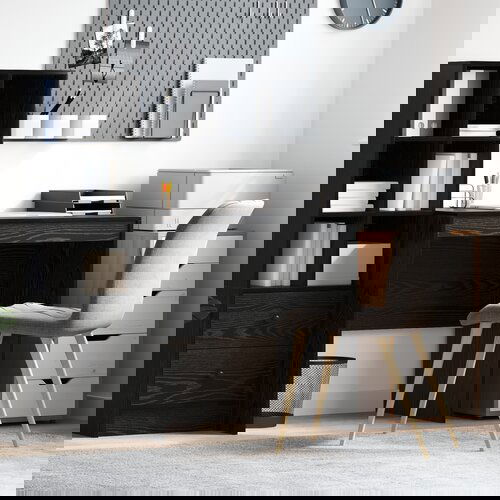 vidaXL Stol Crni hrast 80x50x76 cm Konstruirano drvo Cijene