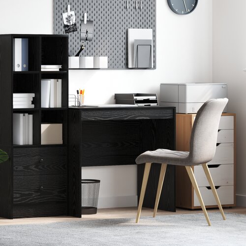 VidaXL Stol Crni hrast 80x50x76 cm Konstruirano drvo Slike