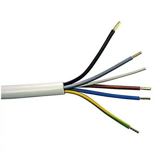 PVC izolirani kabel (H05VV-F5G2,5, 5 m, Bijele boje)