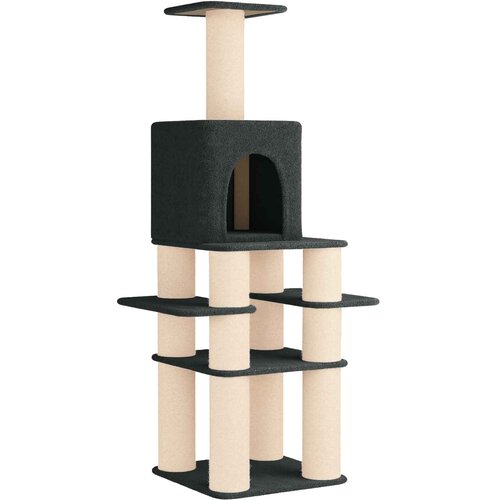 vidaXL Mačje drvo s sisalnim postoljima za grebanje Tamnosiva 180 cm - Tamnosiva Cene