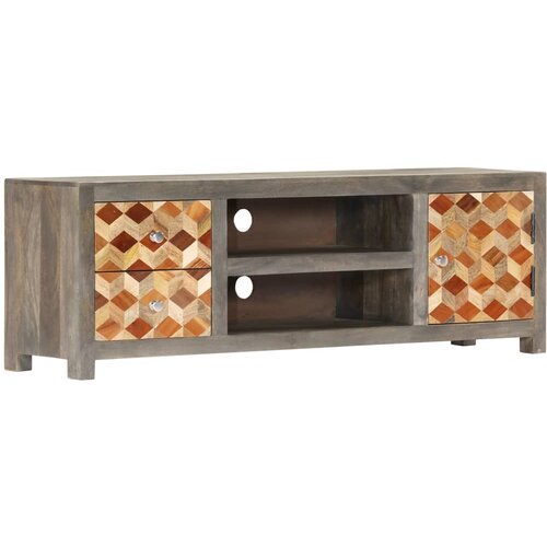 The Living Store TV omarica siva 120x30x40 cm trden mangov les - TV Omarica, (21427975) Slike