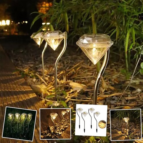  solarne dekorativne lampe u obliku dijamanta set 4kom Cene