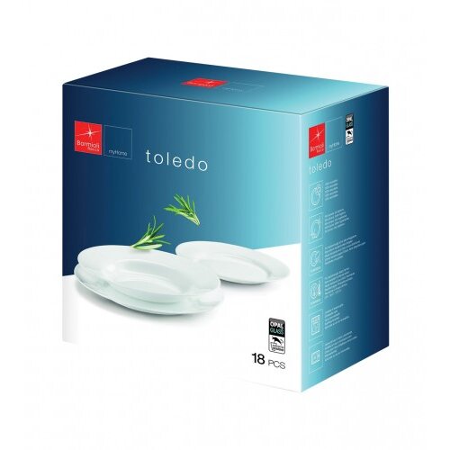 Bormioli tanjiri set 18/1 toledo Slike