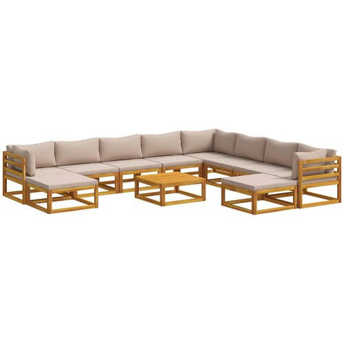  Set sofe 11 kom. Prirodna Čvrsto drvo akacije Cijene