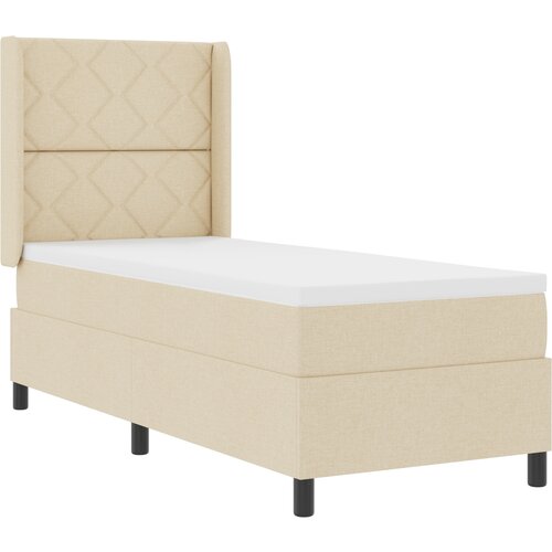 vidaXL Box spring krevet s madracem Krema 80 x 200 cm tkanina Cene