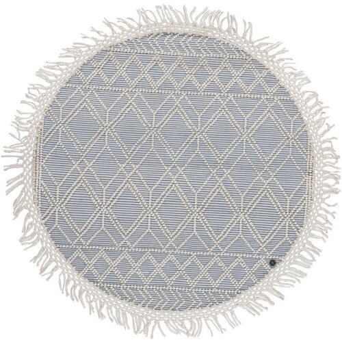 Tom Tailor ROČNO TKANA PREPROGA Colored macrame four 140/140 cm tkano krem barve, pastelno modra Cene