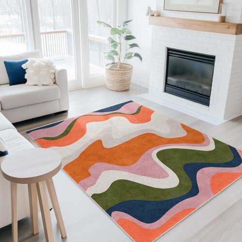 Mila Home Oranžen pralen tekač 80x200 cm Squiggly Orange &amp;ndash; Slike