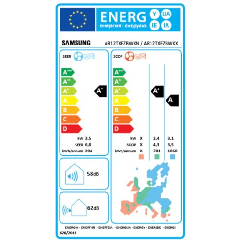 Samsung klimatska naprava nordic arise AR12TXFZBWKNEE 3,5 kw Slike