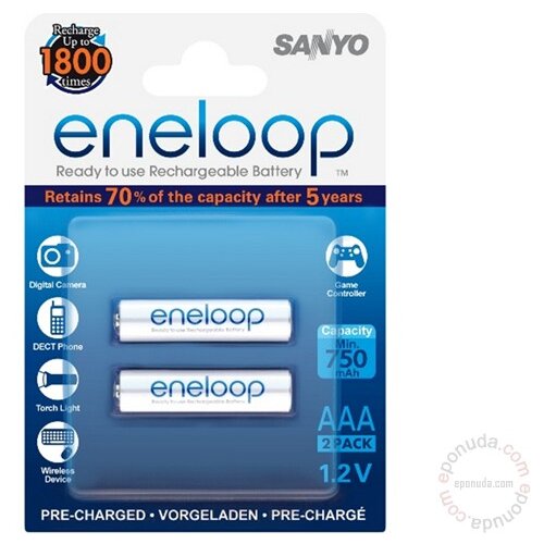 Sanyo AAA eneloop HR-4UTGB-2BP 2kom baterija Slike