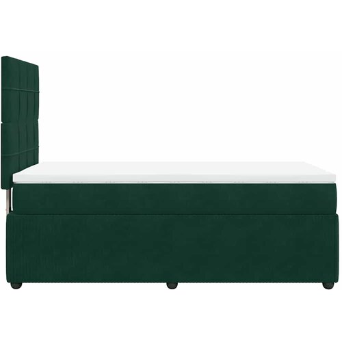 Box spring krevet s madracem tamnozeleni 80 x 200 cm bar&amp;scaron;unasti Slike