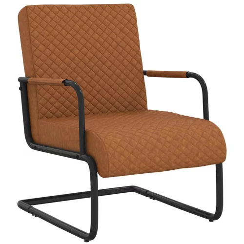  Konzolna stolica od umjetne kože mat smeđa