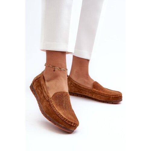 Kesi Suede women&amp;#039;s loafers Camel S.Barski Slike