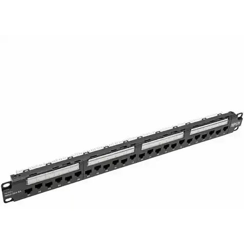 Mirsan Patch panel 191U sa 24 RJ-45 UTP kat. 6 MR.PCP1U24U.C6 Slike
