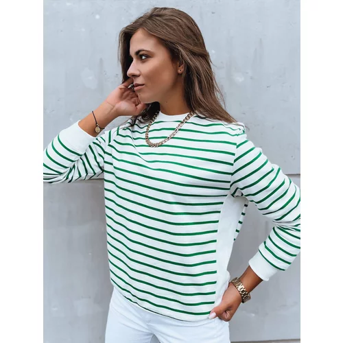 DStreet Women's blouse NAGINI with white and green stripes