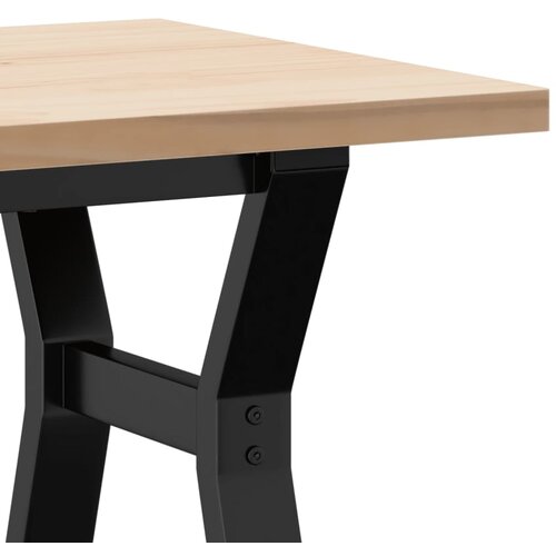  Stolić za kavu Y-oblika 100x50x45,5 cm od borovine i čelik Slike
