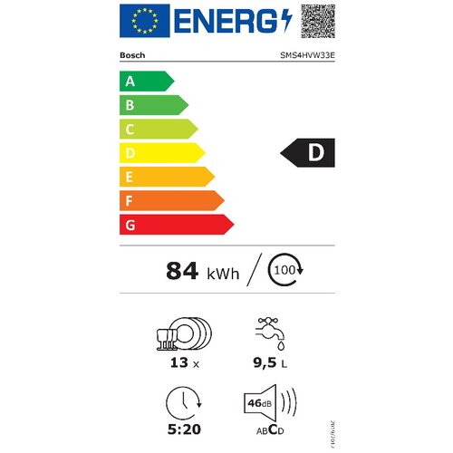 Bosch Sudoma&amp;scaron;ina SMS4HVW33E/Serija4/samostojeca/D/13 kompleta/3. korpa/84,5x60x60cm/bela Slike