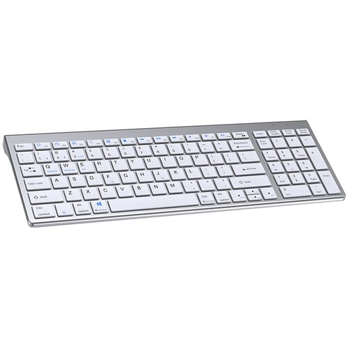 INF Brezžična tipkovnica Dual-Mode Bluetooth 5.0/3.0 z 2v1 sprejemnikom Silver+White, (5000310567) Cene