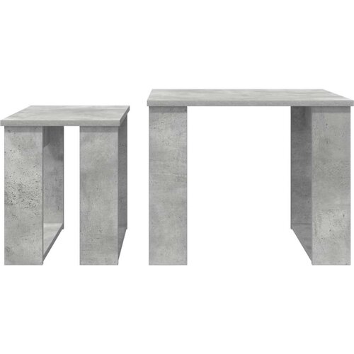  Set stolića za kavu 2 pcs Betonski sivi Konstruirano drvo Slike