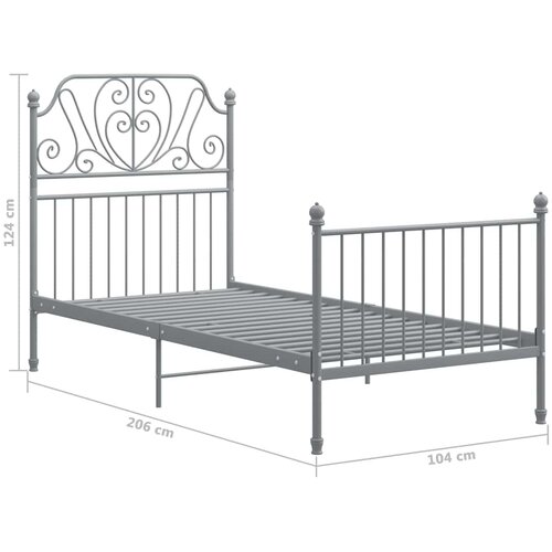  Okvir za krevet sivi metalni 100 x 200 cm Slike
