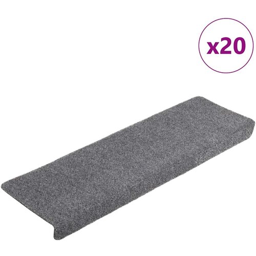 vidaXL Samolepilne preproge za stopnice 20 kosov svetlo siva 65x21x4cm Cene