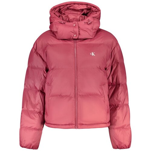Calvin Klein ženska jakna s odvojivom kapuljačom crvena Slike