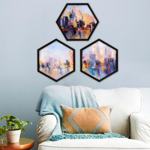 Wallity Uokvirena slika 6GEN122230, 35x35 cm, 3 dijela Cene