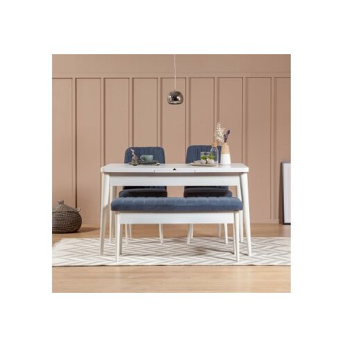 Woody Fashion vina 1048 - 1 - dark blue, white whitedark blue bench Slike
