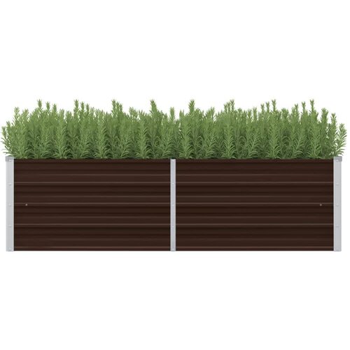 vidaXL Povišena vrtna gredica smeđa 160 x 40 x 45 cm pocinčani čelik Cijene