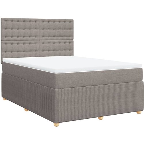 Maison Chic Box spring postelja - Vzmetna postelja z vzmetnico taupe 160x200 cm blago SL5254, (21887805) Cene
