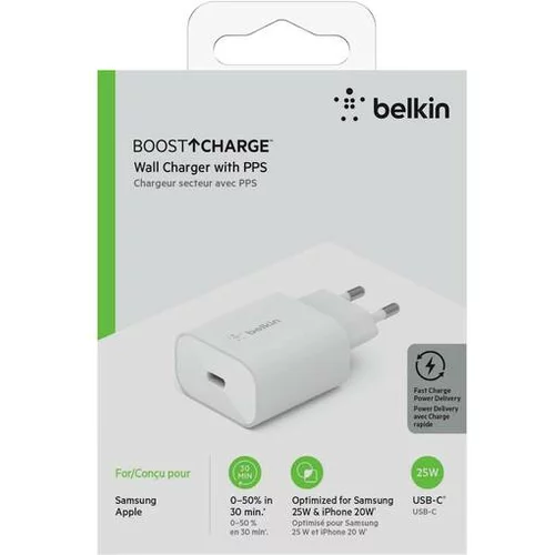 Belkin Polnilec WCA004vfWH, 220 V, USB-C, 25 W