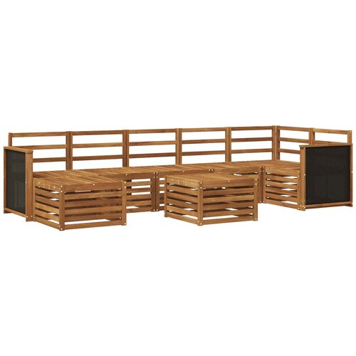 vidaXL Zunanja garnitura za sedenje 7 pcs Naravna Masiven les akacije, (5000280554) Cene